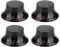 Dilwe Guitar Control Knob, 4 Pcs Speed Tone Volume Control Knobs for EPI LP Electric Guitar Accessory( Schwarz + Gold)