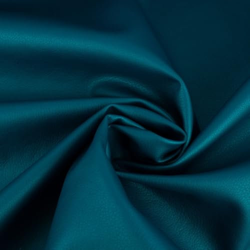 SCHÖNER LEBEN. Kunstleder Polsterkunstleder Kreativleder Metallic Glanz Petrol 1,4m
