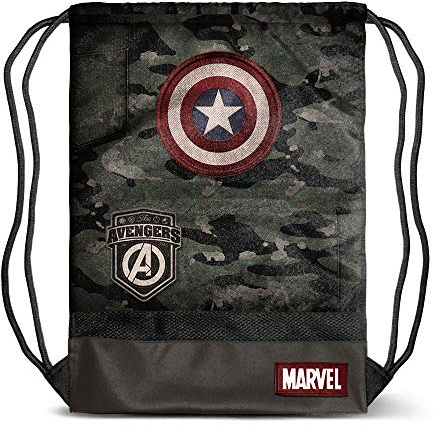 Karactermania Captain America Army-sacca Storm Zusatztasche, 48 cm, Mehrfarbig (Multicolour), 48 Centimeters