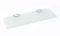 BSM Marketing Étagères en Verre trempé Noir ou Blanc de 6 mm d'épaisseur avec Grande Finition chromée 400 mm x 100 mm pour Salle de Bain, Cuisine, Bureau (1, Blanc)