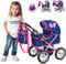 Kinderplay Puppenwagen ab 2 Jahre, Kinderwagen Puppen - Leichte und Stabile Konstruktion, Kinderpuppenwagen ab 3 Jahre, Höhenverstellbar von 33 bis 63 cm, KP0261T