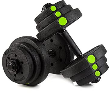 ZIPRO Bitum-Hantelset 2x20 kg – 16 Gewichtsscheiben, Verstellbare Hanteln für Krafttraining, Hohe Qualität, Rutschfeste Griffe, Ideal für das Heimstudio, Strapazierfähig