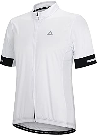 Airtracks Herren Funktions Fahrradtrikot Kurzarm Pro Team Line II - Radtrikot - Jersey - Fahrradshirt Kurzarm - Radshirt - Bikeshirt MTB mit Taschen - Atmungsaktiv - UV Schutz - Schnelltrocknend