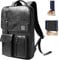 ZINZ Schlanker und Erweiterbarer Laptop Rucksack 15,6 Zoll, Wasserabweisend, Diebstahlsicherer Tagesrucksack für Männer und Frauen, Schwarz JP