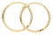 9ct Gold 12mm Diamond Cut Hinged Sleeper Hoop Earrings - Men's or Ladies