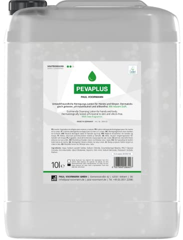 PEVAPLUS - umweltfreundliche Reinigungs-Lotion für Hände und Körper, 10 Liter Kanister, 1 Stück