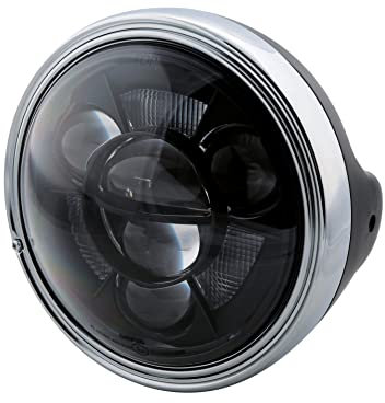 HIGHSIDER LTD Typ 11, 7 Zoll, Motorrad, LED Scheinwerfer, seitliche Befestigung, E-geprüft (schwarz)