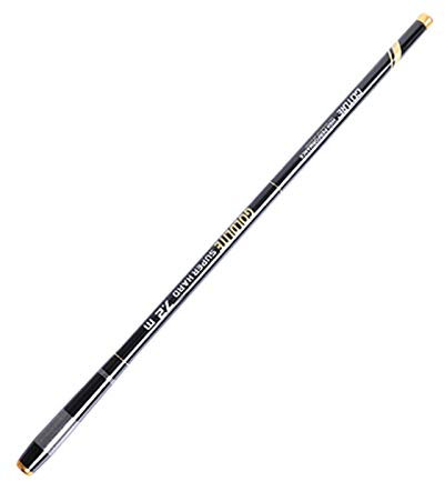 LEFAH 3.0-7.2m Stream Pesca Caña de Pescar Taiwán Poste telescópico con las tres primeras secciones y kit de flotación (Color: Negro, Tamaño: 5.4M Rod Float Set)