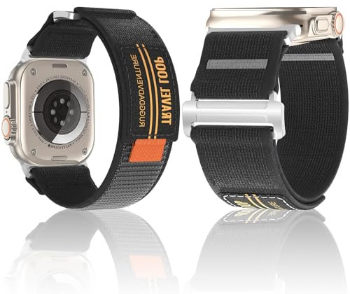 Nylon Correa Compatible con Apple Watch Ultra 2 49mm 45mm 44mm 42mm, Pulsera Separate Nylon Suave Velcro Ajustables Deportivo Correas para iWatch Ultra 2 Ultra Series 9 8 7 SE 6 5 4 3 2 1