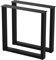 2 x Pieds de Table en Métal Type - U | Pied de Table en Profilés 80x40mm | Pieds de Table, Banc de Bureau, Meubles, Industriel, Cadre de Table Loft (715 x 720 mm, Black)