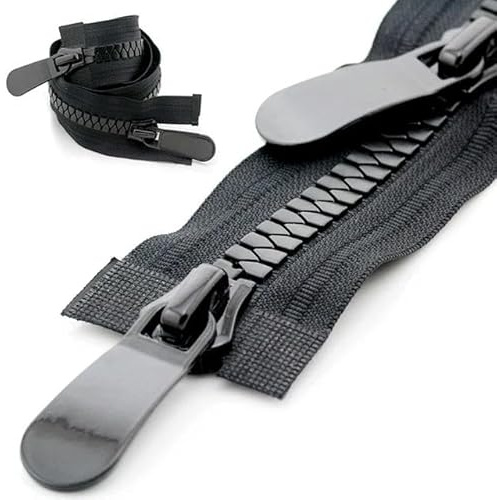 RAEF 1 Metro 8# 15# Doppia Cerniera Aperta Cerniera Singola Aperta in Resina per Piumino Cappotto Open-End Zip Lunga Fai da Te Artigianato da Cucire 70/80/90/100 / cm