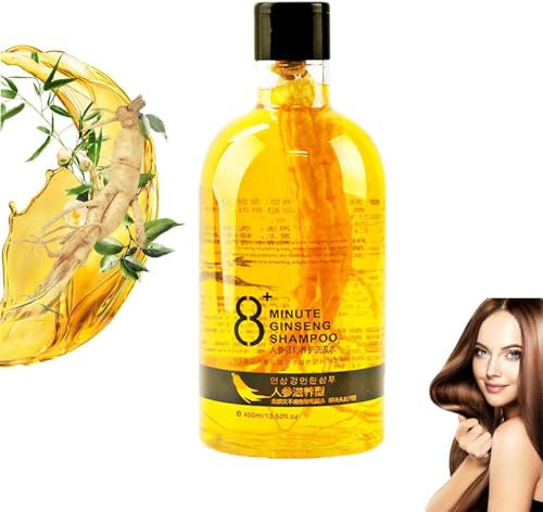 8 Minute Ginseng Shampoo, Ginseng Extract Root Nourishing Shampoo, Ginseng Shampoo Korean, Hair Thickening Shampoo for Stronger, Thicker, Longer Hair (2PCS)