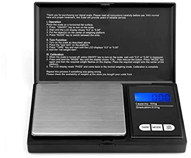 Mini Digital Scales 1000×0.1g Kitchen Small Scales Pocket Micro Jewellery Scales Weed Precision Weighing with Back-Lit LCD Display for Jewellery Gold Coffee