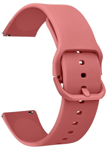 Tobfit Ersatz Uhrenarmbänder Silikon 20mm,Uhrenarmband mit Schnellverschluss Ersatzbänder Watch Straps,Uhren Zubehör Uhrenarmbänder Watch Band für Damen Herren(20mm,Korallrot)
