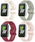 CHULN 4 Correas para Samsung Galaxy Fit 3, Banda Deportiva Compatible con Samsung Galaxy Fit 3 Correa