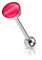 beyoutifulthings Zungen-piercing 2 Kugeln 5/7-mm PRINCESS Silber Pink Piercing-s Chirurgenstahl Barbell-s Stab-länge 16-mm
