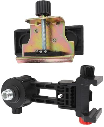 Soporte ajustable para nivel l¨¢ser con base magn¨¦tica pivotante, clip universal y adaptador en forma de L para montaje en pared y techo, compatible con niveles l¨¢ser profesionales