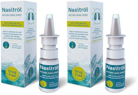 Natürliches Nasenspray - Saline Nasenpflege Täglicher Nebel - Schweres Nasenspray Feuchtigkeitsspendendes Sinus Nasenspray & Sofortige Linderung für den täglichen Gebrauch - 50 ml Flasche (2 Stück)