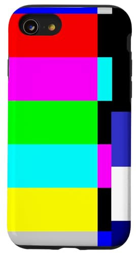 Hülle für iPhone SE (2020) / 7 / 8 Fernsehen TV Tele Test Muster Programm Halloween Kostüm