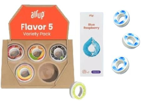 Air up pod, 8 x Pod 5 | Tè freddo alla pesca, Ribis Nero, Lime, Ciliegia e Kola | + Lampone Blu