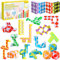 ECHOCUBE Dadi magici a forma di serpente, confezione da 20 pezzi, 24 blocchi a forma di cubo di serpente, giocattolo per feste per bambini (colore casuale)