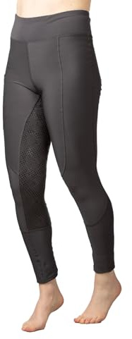 Rydale Horse Riding Tights & Phone Pocket Equestrian Jodppurs Leggings 6 Colours (UK, Numeric, 14, Regular, Regular, Dark Grey)