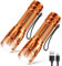BUCASA Taschenlampe LED Aufladbar, 2000 Lumen Extrem Hell LED Taschenlampe mit 3 Modi, 2 Stück Zoombare Taschenlampe Kinder, Wasserdicht Langer Laufzeit Flashlight für Camping Notfäll (Orange)