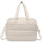 Diaper Bag with Breast Pump Laptop Compartment, Puffer Quilted Tote Bag with Baby Changing Pad Stroller Buckle Straps