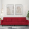 Emmtore Schlafsofa 2-Sitzer, Schlafcouch mit 2 Kissen, Gästebett mit Holzrahmen, Sofabett Tagesbett Couch Sofa Ausziehbar,Samt,Weinrot,Mit Armlehnen