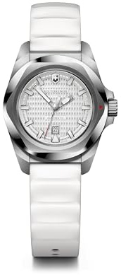 Victorinox I.N.O.X Small Automatic White Dial White Rubber Strap Watch 32mm - 242027