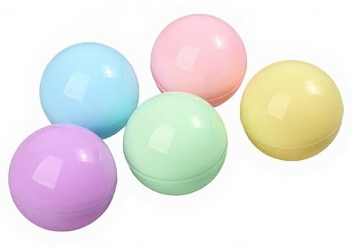 siduytin Kleine, durchsichtige, runde Kugeln – DIY Nachfüllmöglichkeit – Robuste, leere, durchsichtige, runde, stabile, gedrehte Kugeln, bunt, 45mm