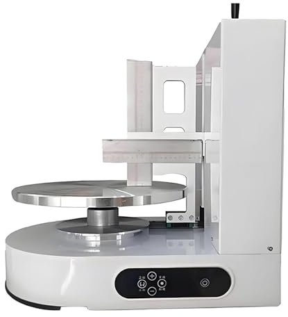 Automática Formación Hielo Tartas Cumpleaños Máquina Decorar Pasteles Plato Giratorio con Raspador Ajustable Untar Cubrir Crema Pasteles Esparcidor Decoración Crema