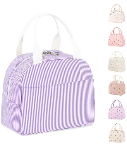 Lunch Bag for Women Lnsulated Cool Lunch Bag for Bento Insulated Lunch Box Adults Kids Tote Bag Girls Small Packed Womens Ladies Cute Lunch Bag for Back to School Work Gifts for Women Her Preppy Stuff