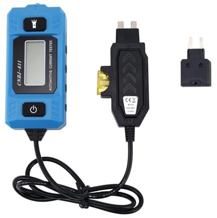 Tester per Fusibili Autoveicoli, Tester Guasti Circuiti Automobilistici | Ad Alta Precisione 20A 48V Rilevatore Cortocircuiti/Circuito 2 in 1 Display LED Faro Anteriore (Batteria Non Inclusa)