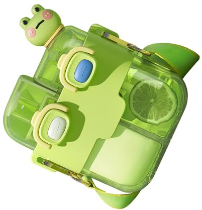 Sonew Botella Doble Kawaii de 530 Ml con Pajita y Correa para Deportes y Viajes (#4)