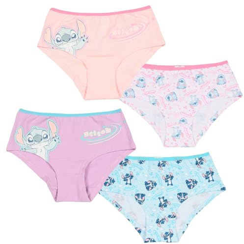 Disney Lilo & Stitch Unterhose Mädchen | Stitch Panty, Baumwolle Unterwäsche | Gr. 116-152 | 4er Pack