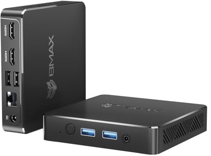 BMAX Mini PC B2 Pro 8 GB LPDDR4 256 GB eMMC, W-11 Pro Gemini Lake N4000 (bis zu 2,6 GHz), Desktop PC Mini Computer UHD Doppelbild-Display Unterstützt HDMI 4K,2,4 G/5 G WLAN, Bluetooth 5.0