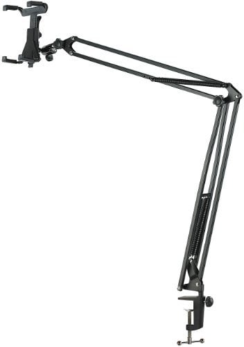 Callstel Tablet Tisch Halterung: Premium PRO-Tablet-Halterung bis 12,9 / 13 mit Schwenkarm (Tablet Halterung Bett, kompatibel mit iPad Halterung Bett, Smartphone Halter)