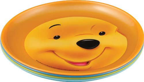 Winnie Puuh 734179 - Winnie 4 bunte Plastikteller 20 x 2 cm