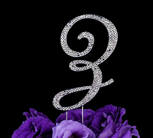 LOVENJOY Cake Topper Hochzeit Personalisierter Buchstabe Letter Z Tortendeko Silber Kristall Strass Initiale Hochzeit Verlobung Geburtstag Brautdusche Metall Tortendekoration, Geschenkbox-Packung