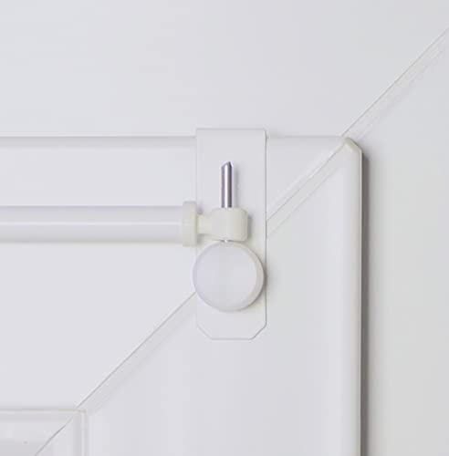 Dekondo Gardinenstange Creativ ausziehbar 60-80cm Weiß - 1 Paar Klemmträger für Fensterdicke 15-20mm (Befestigung oben oder seitlich möglich)