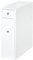 HOMCOM Bathroom Slim Floor Cabinet Narrow Wooden Storage Home Bath Toilet Cupboard Organiser Unit with Drawers White