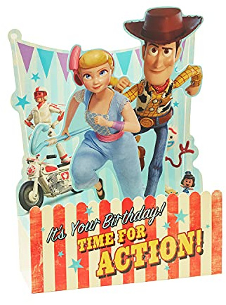 UK Greetings Toy Story 4 Birthday Card - Birthday Card for Kids - Awesome Pop Up Disney Card - Woody Birthday Card - Birthday Card for Girls - Birthday Card for Boys - Gift Card for Kids, 623551-0-1