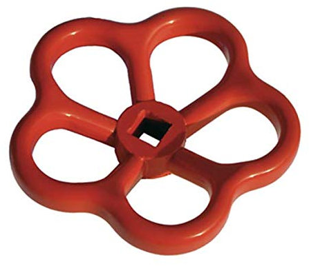 Handrad Ventil Ventilrad Vierkant Rot Alu 11mm für Verteiler Storz Standrohr Feuerwehr von MBS-FIRE