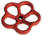 Handrad Ventil Ventilrad Vierkant Rot Alu 11mm für Verteiler Storz Standrohr Feuerwehr von MBS-FIRE