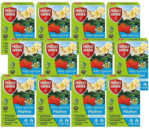 Gardopia Sparpaket Protect Garden Spezial-Pilzfrei Alitis (ehem.Bayer Aliette), 12 x (4x10g) Plus Zeckenzange mit Lupe