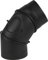 Ofenrohr Knie Winkel Bogen 0-90° verstellbar mit Tür Stahlrohr Abgasrohr Senotherm Schwarz 2mm Heizung Rauchrohrbogen (200mm)