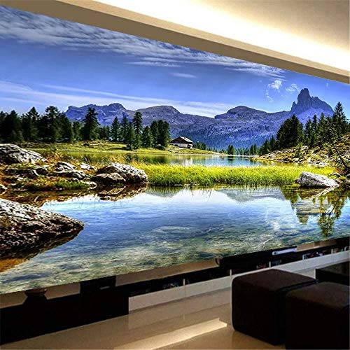 Nicole Knupfer 5D Diamant Painting Kit DIY Full Bohrer Diamond Malerei Handgemachtes Naturlandschaft Wohnzimmer Wanddekoration (Blau,120x50cm)
