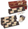 Birsppy Okey Takimi Cafe Holz Ahsap Rummy Set mit Melamin Steine und Beutel Echtholz Takımı