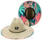 GEMVIE Sombrero de paja para hombre y mujer, UPF 50+ sombrero de salvavidas de paja impreso bajo el borde de la playa sombrero de paja al aire libre pesca sombrero de sol - beige - 7 1/8/7 1/2